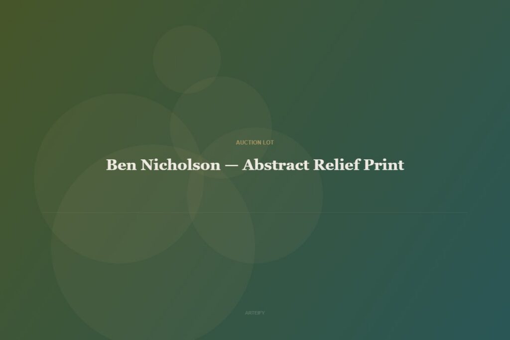 Ben Nicholson – Abstract Relief Print