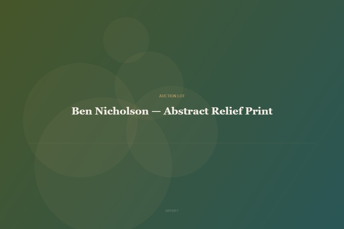 Ben Nicholson – Abstract Relief Print
