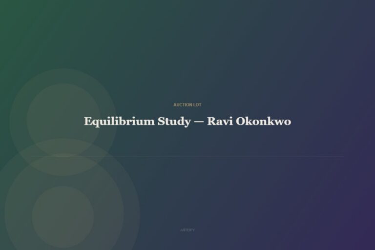 Equilibrium Study — Ravi Okonkwo