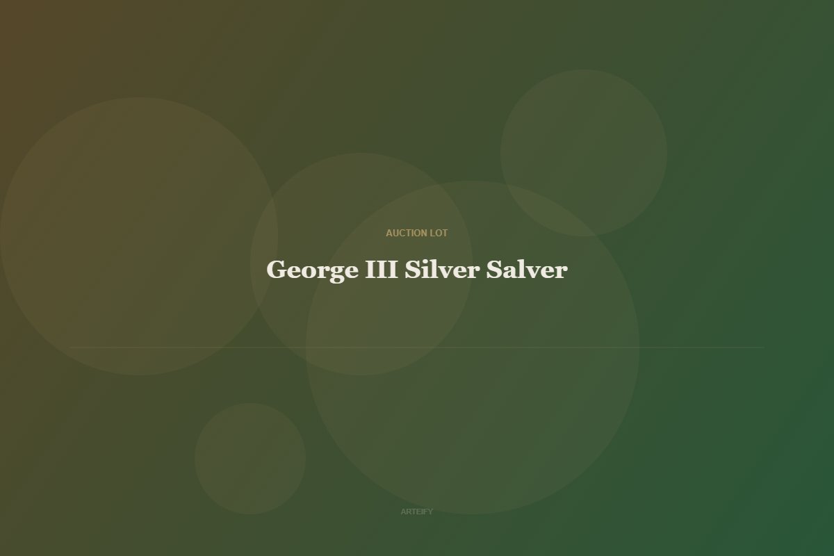 George III Silver Salver