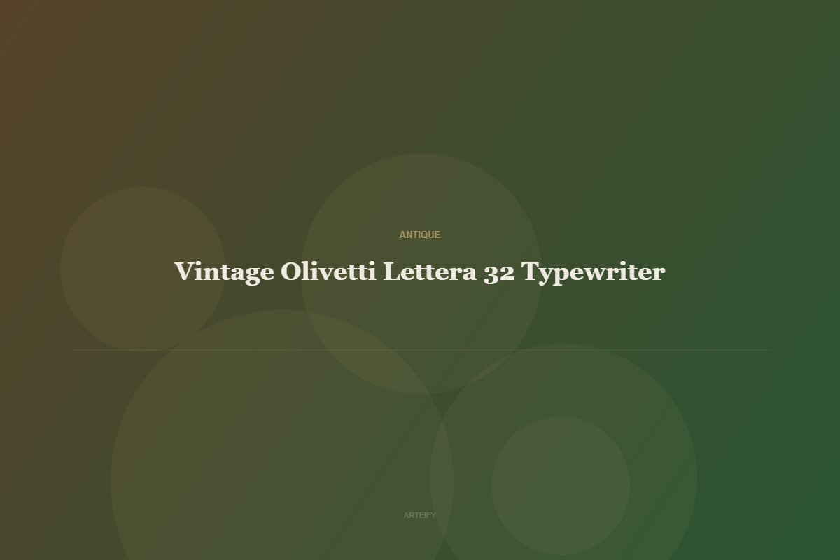Vintage Olivetti Lettera 32 Typewriter