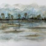 Abstract Art of the Beautiful Landscape, Original Art on Canvas