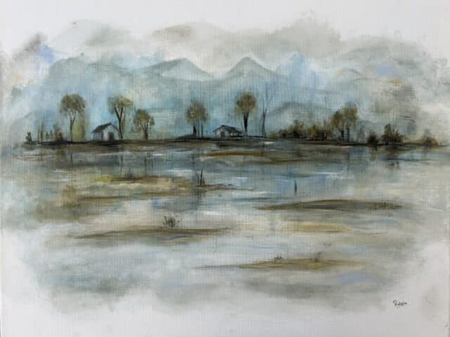 Abstract Art of the Beautiful Landscape, Original Art on Canvas